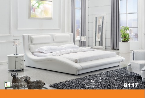 Low Pro White Queen Bed Ti B117QB