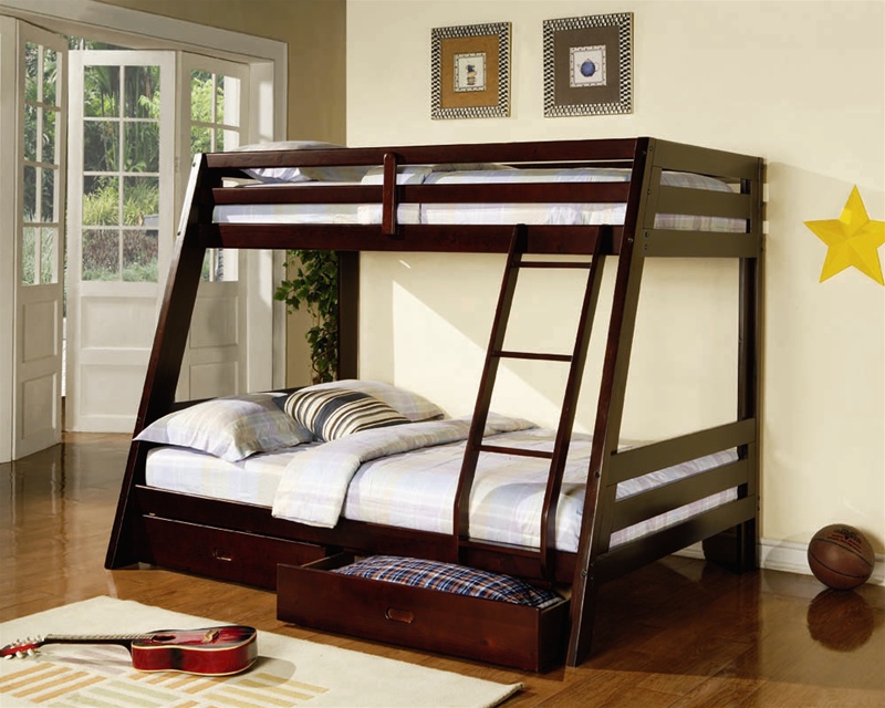 Sara II Cappuccino Twin/Full Bunk Bed cs460228BB