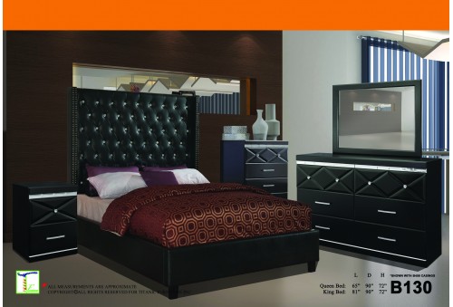 Lux Charcoal Queen Bed Ti B130QB