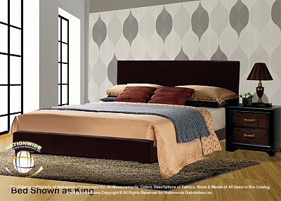 Conner Brown Platform Bed Frame - Twin, Full or Queen
