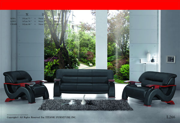Black & Red Armed Chair Ti L266C