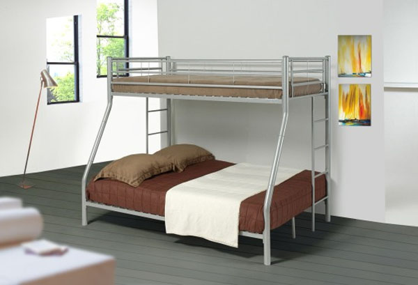 Denley Silver Metal Twin/Full Bunk Bed cs460062BB