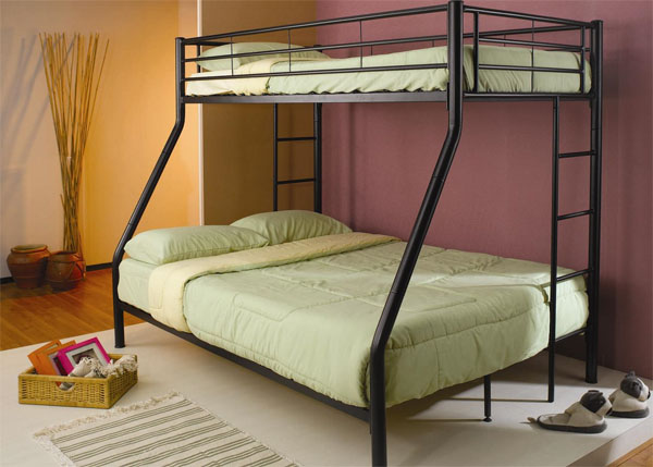 Denley Black Metal Twin/Full Bunk Bed cs460062BBB