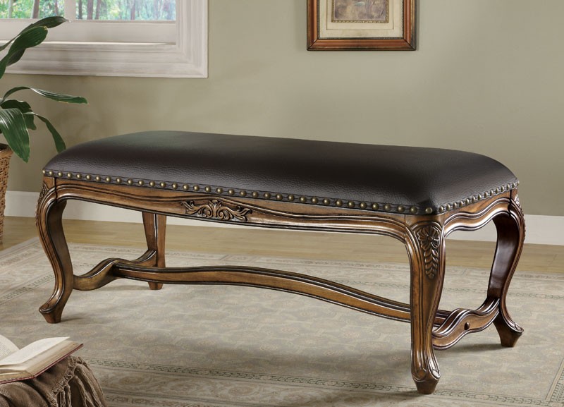 Roosevelt Nailhead Accent Bench cs501006B