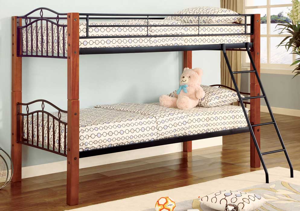 Metal & Wood Bunk Bed cs2248BB