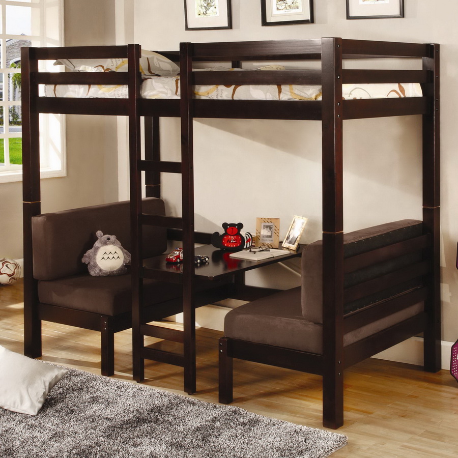 Convertible Loft Cappuccino Bunk Bed cs460263BB