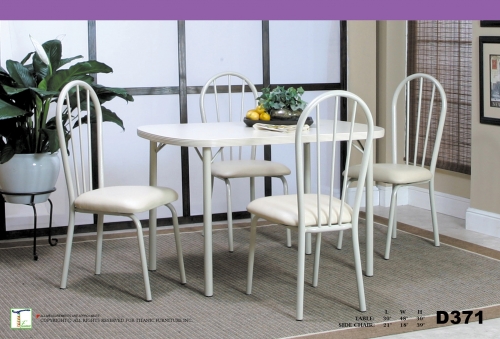 Waterford White 5pc Dinette Set Ti D371-5DSet