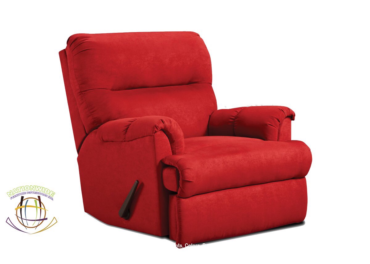 Easy Comfort Red Rocker Recliner Na U515R