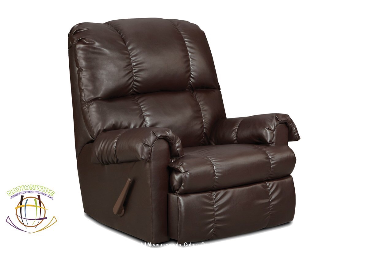 Josef Brown Leather Rocker Recliner Na U118R