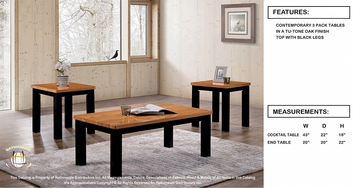 Rawley Coffee Table Set Na T802-3