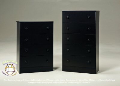Classic Black 4 Drawer Chest Na S404Blk