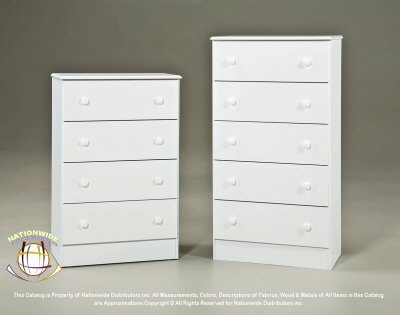 Classic White 4 Drawer Chest Na S406Wht