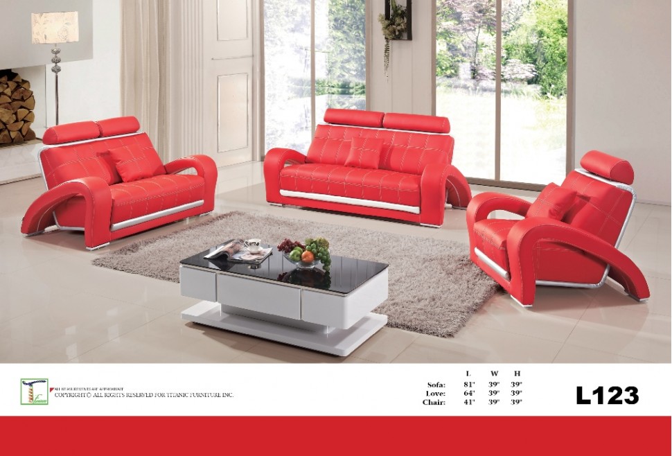 Modern Red & Grey Chair Ti L123C