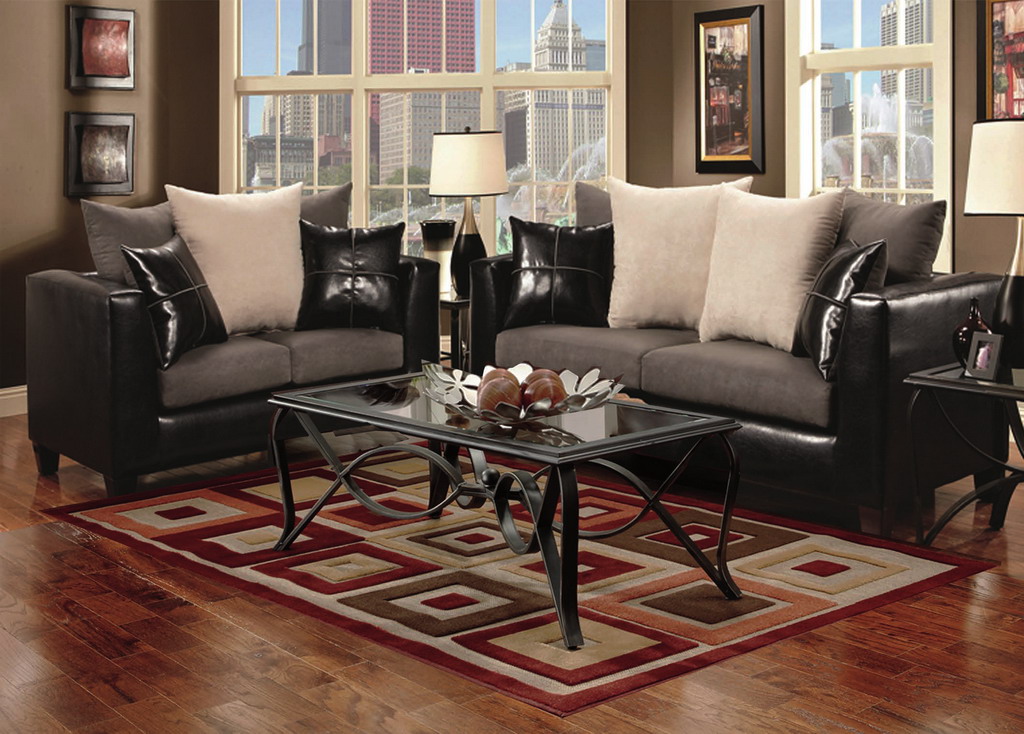 Flynn Black Sofa Na U418S