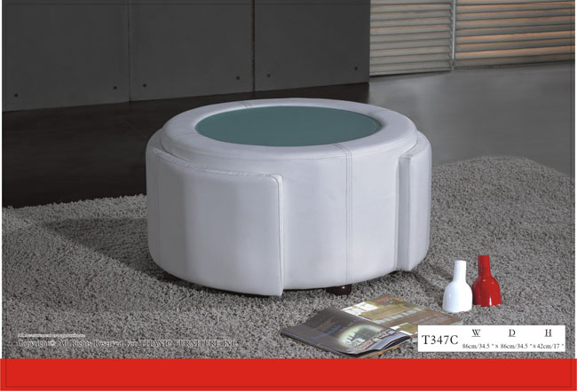 Modern White Round Coffee Table Ti T345C