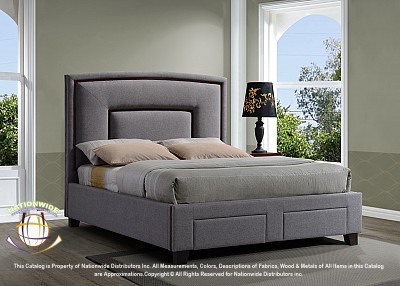 Preston Taupe King Bed Na B220KB