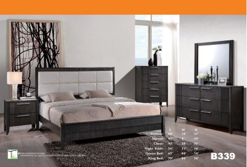 Mateo Grey King Bed Ti B339KB