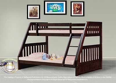 Best Bunk Cappuccino Twin/Full Bunk Bed Na S229BB