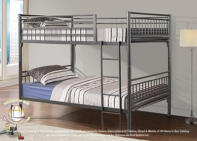 Essential Silver Full/Full Bunk Bed Na S460BB