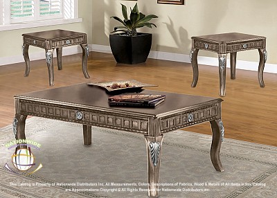 Keating 3pc Cocktail Table Set Na T136-3