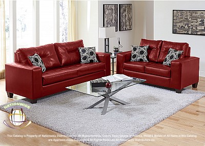 Delaney Red Sofa Na U450S