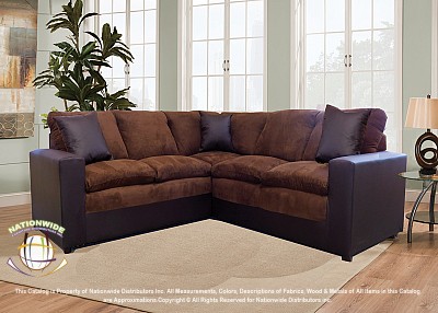 Ingrid Brown 2pc Sectional Sofa Na U617-2