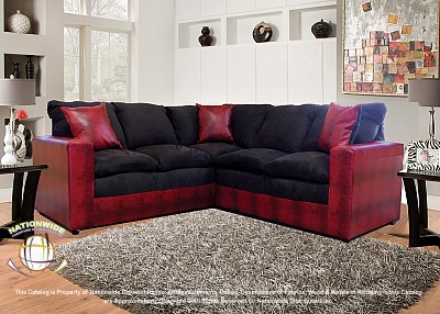 Ingrid Red 2pc Sectional Sofa Na U619-2